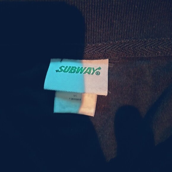 Subway Black Polo Shirt Mens M Short Sleeve M Medium - Picture 4 of 4